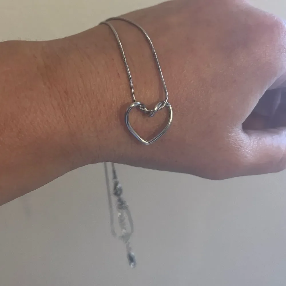 The Simplicity Heart pendant necklace in stainless steel